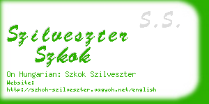 szilveszter szkok business card